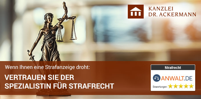 Wenn Ihnen eine Strafanzeige droht: Vertrauen Sie der Fachanwältin für Strafrecht | Rechtsanwaltskanzlei Dr. Silke Ackermann